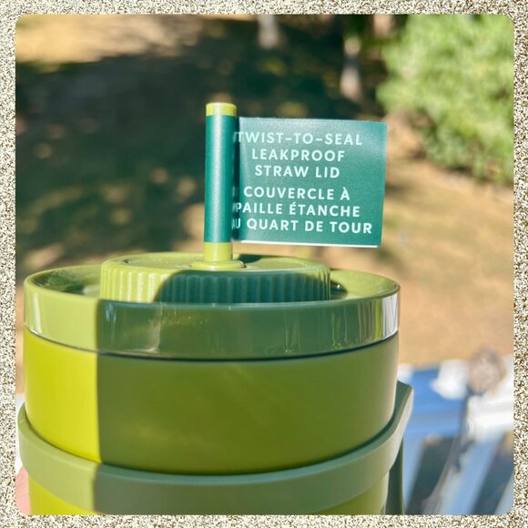🍁 NWT 2025 Starbucks Fall Olive/Army Green Vacuum SS Cold Cup w/ Twist Straw - Picture 6 of 10